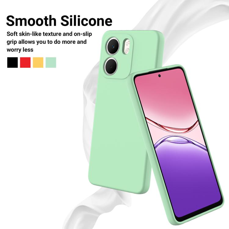 For OPPO A5x 4G / 5G Solid Color Liquid Silicone Dropproof Full Coverage Phone Case
