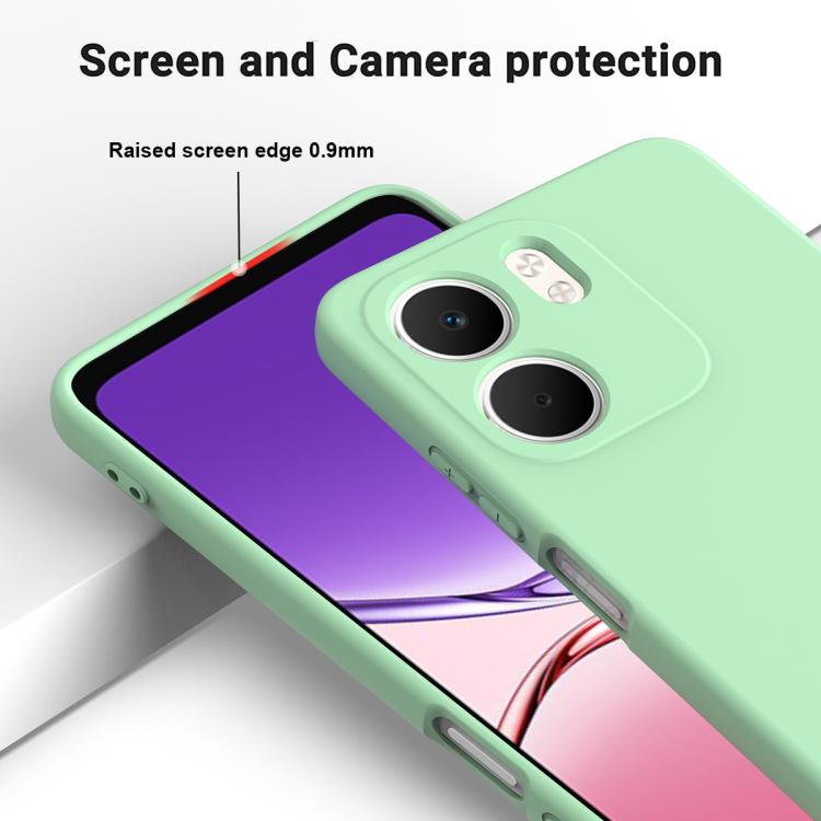 For OPPO A5x 4G / 5G Solid Color Liquid Silicone Dropproof Full Coverage Phone Case