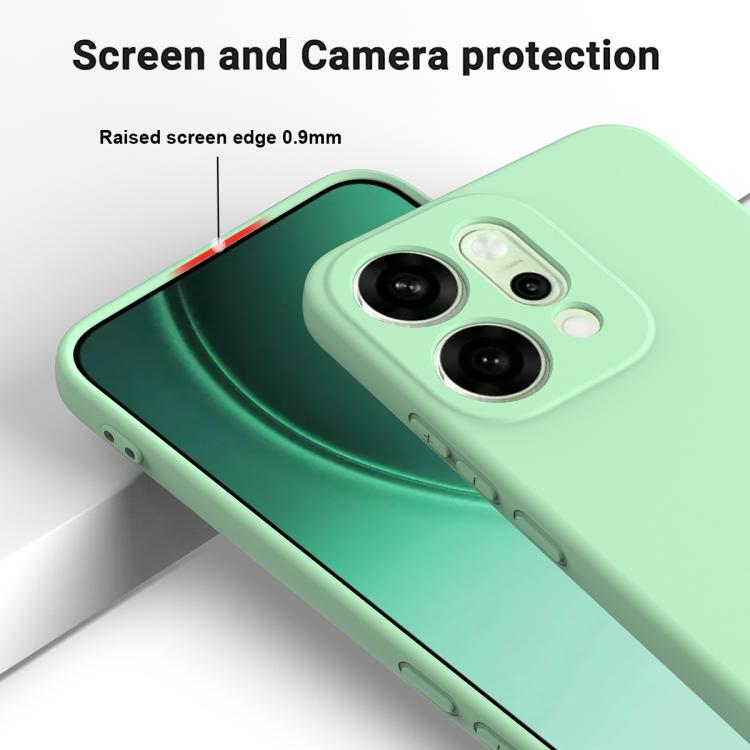 For OPPO Reno14 5G Global Solid Color Liquid Silicone Dropproof Full Coverage Phone Case