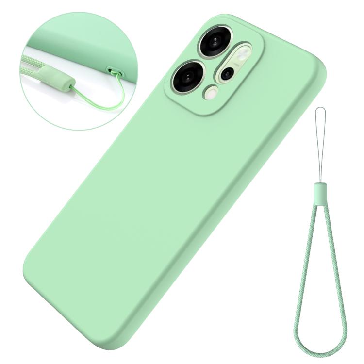 For OPPO Reno14 5G Global Solid Color Liquid Silicone Dropproof Full Coverage Phone Case