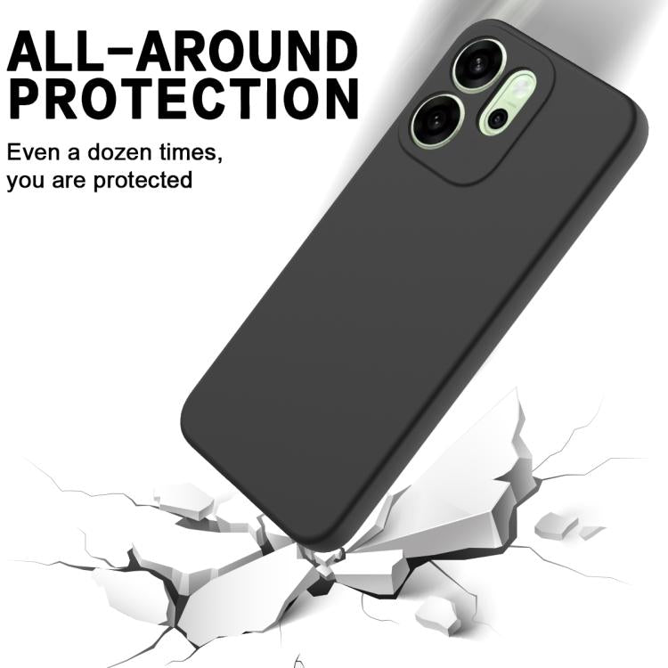For OPPO Reno14 F 5G Solid Color Liquid Silicone Dropproof Full Coverage Phone Case