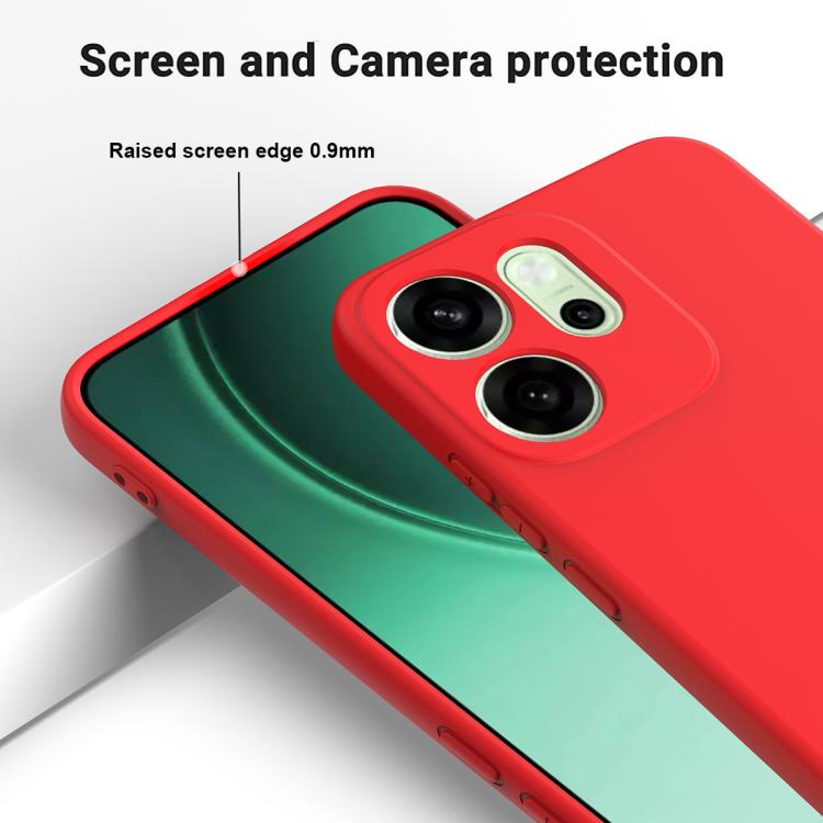For OPPO Reno14 F 5G Solid Color Liquid Silicone Dropproof Full Coverage Phone Case