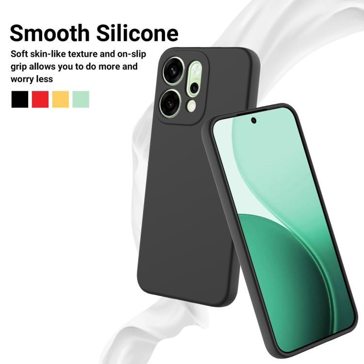 For OPPO Reno14 Pro 5G Global Solid Color Liquid Silicone Dropproof Full Coverage Phone Case