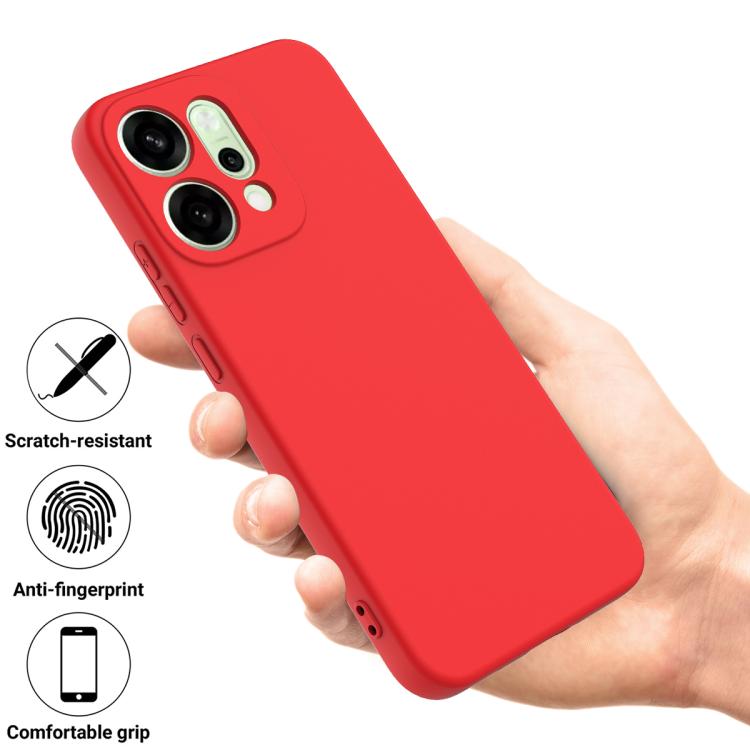 For OPPO Reno14 Pro 5G Global Solid Color Liquid Silicone Dropproof Full Coverage Phone Case