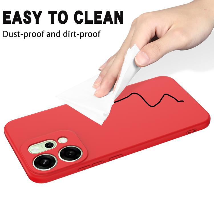 For OPPO Reno14 Pro 5G Global Solid Color Liquid Silicone Dropproof Full Coverage Phone Case