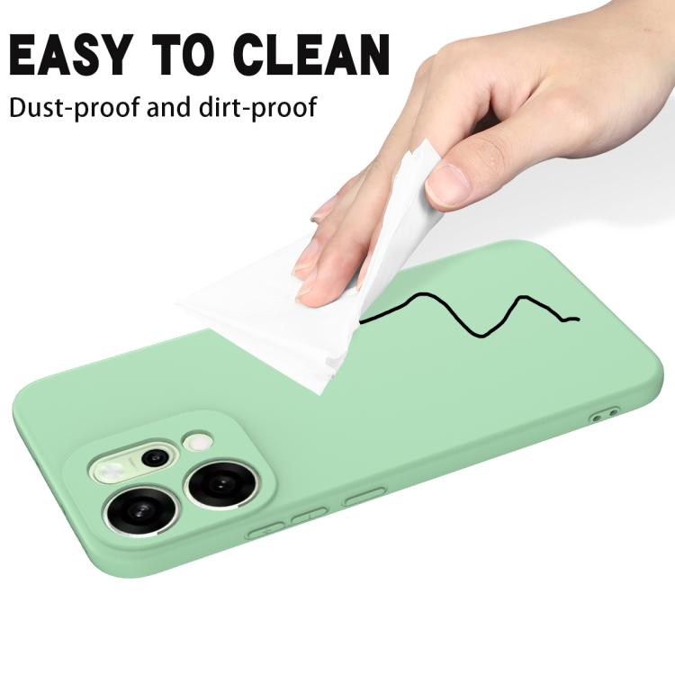 For OPPO Reno14 Pro 5G Global Solid Color Liquid Silicone Dropproof Full Coverage Phone Case