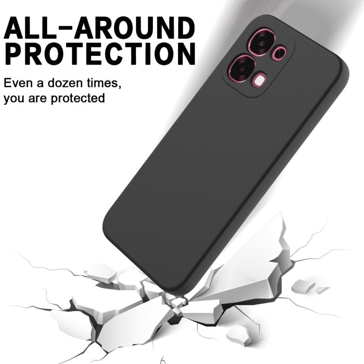 For OPPO F33 5G/F31 5G/A6 Pro 5G/4G Solid Color Liquid Silicone Dropproof Full Coverage Phone Case
