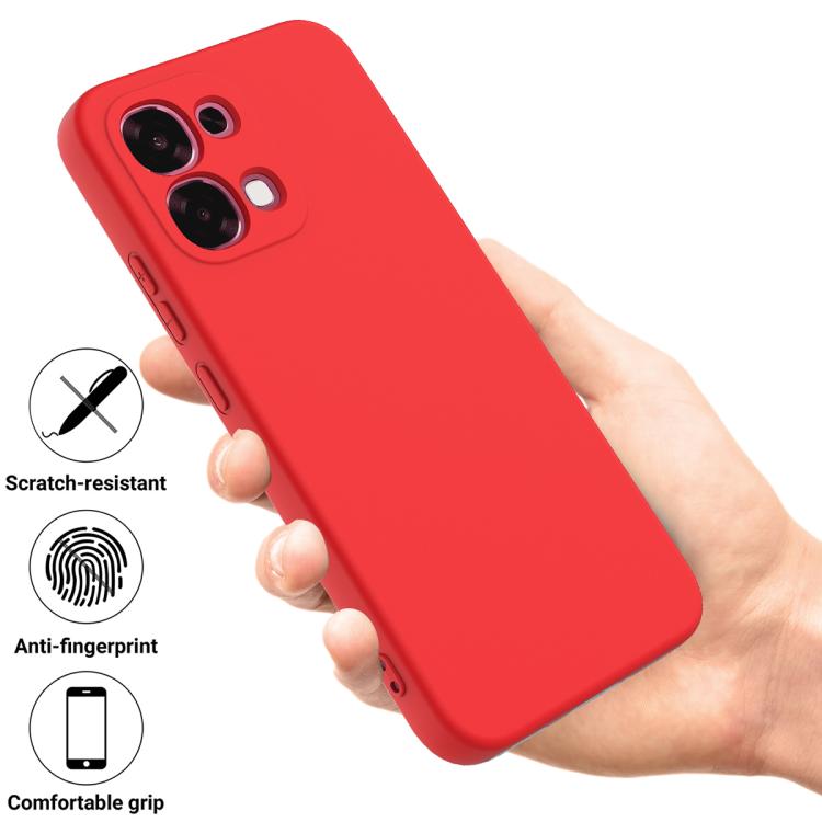 For OPPO F33 5G/F31 5G/A6 Pro 5G/4G Solid Color Liquid Silicone Dropproof Full Coverage Phone Case