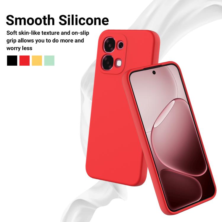 For OPPO F33 5G/F31 5G/A6 Pro 5G/4G Solid Color Liquid Silicone Dropproof Full Coverage Phone Case