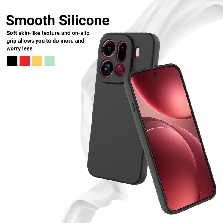 For OPPO Find X9 Pro Solid Color Liquid Silicone Dropproof Full Coverage Phone Case