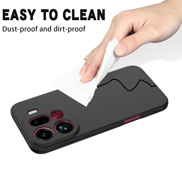 For OPPO Find X9 Pro Solid Color Liquid Silicone Dropproof Full Coverage Phone Case