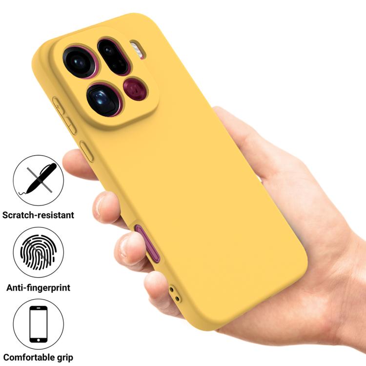 For OPPO Find X9 Pro Solid Color Liquid Silicone Dropproof Full Coverage Phone Case