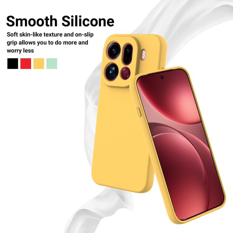 For OPPO Find X9 Pro Solid Color Liquid Silicone Dropproof Full Coverage Phone Case