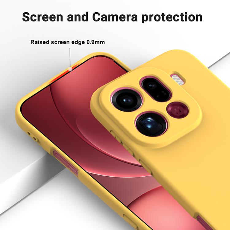 For OPPO Find X9 Pro Solid Color Liquid Silicone Dropproof Full Coverage Phone Case