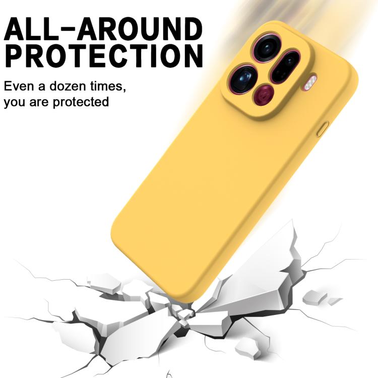 For OPPO Find X9 Pro Solid Color Liquid Silicone Dropproof Full Coverage Phone Case