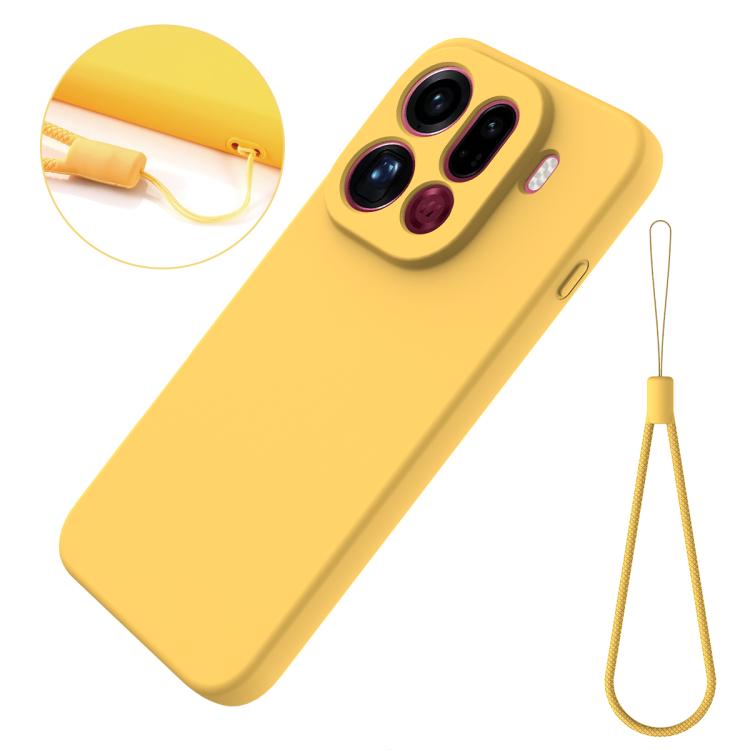 For OPPO Find X9 Pro Solid Color Liquid Silicone Dropproof Full Coverage Phone Case