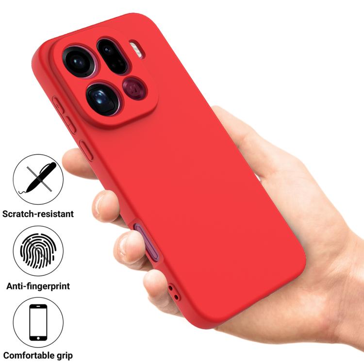 For OPPO Find X9 Pro Solid Color Liquid Silicone Dropproof Full Coverage Phone Case