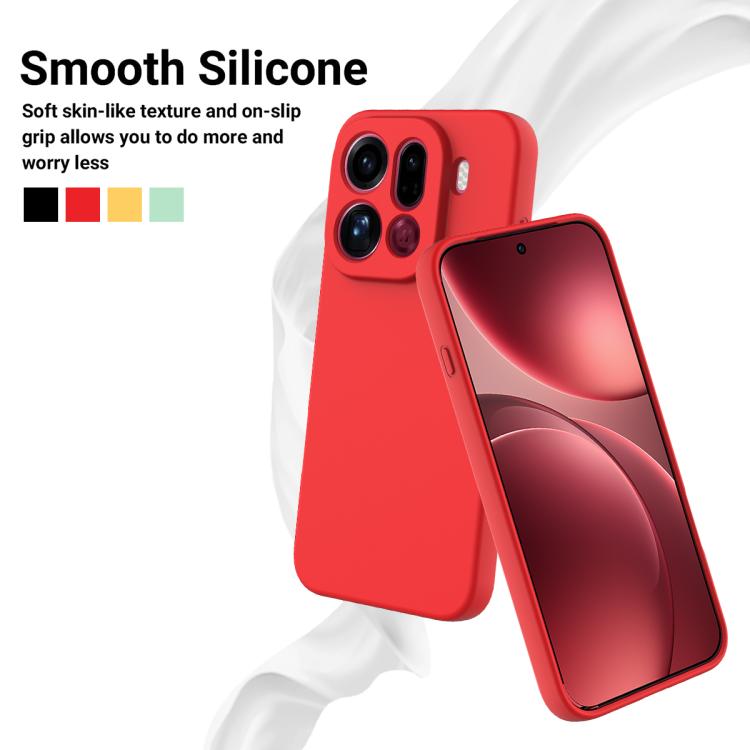 For OPPO Find X9 Pro Solid Color Liquid Silicone Dropproof Full Coverage Phone Case