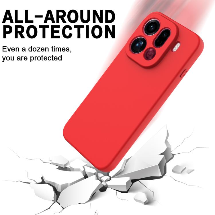 For OPPO Find X9 Pro Solid Color Liquid Silicone Dropproof Full Coverage Phone Case