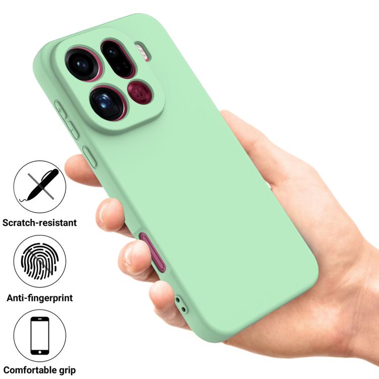 For OPPO Find X9 Pro Solid Color Liquid Silicone Dropproof Full Coverage Phone Case