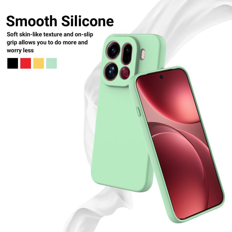For OPPO Find X9 Pro Solid Color Liquid Silicone Dropproof Full Coverage Phone Case
