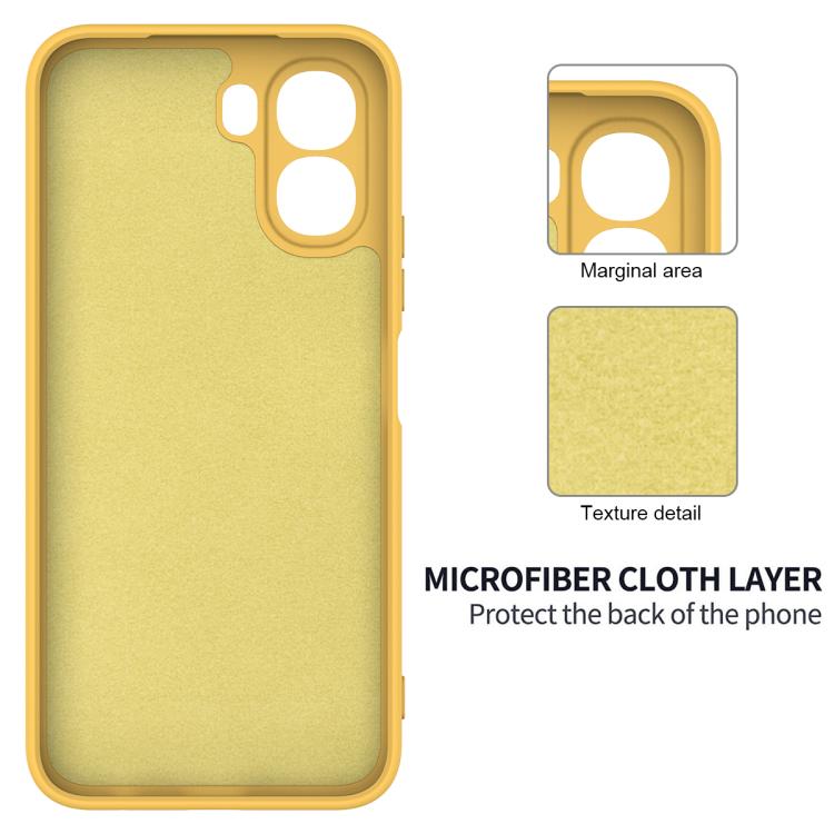 For OPPO A6x 4G / 5G Solid Color Liquid Silicone Dropproof Full Coverage Phone Case