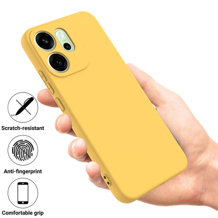 For OPPO Reno15 Pro 5G Global Solid Color Liquid Silicone Dropproof Full Coverage Phone Case