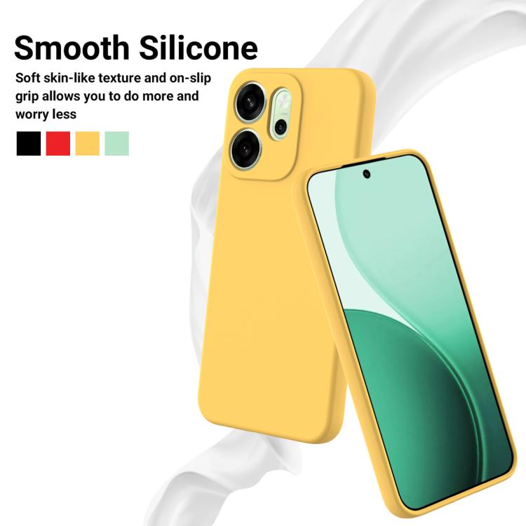 For OPPO Reno15 Pro Max 5G Global Solid Color Liquid Silicone Dropproof Full Coverage Phone Case