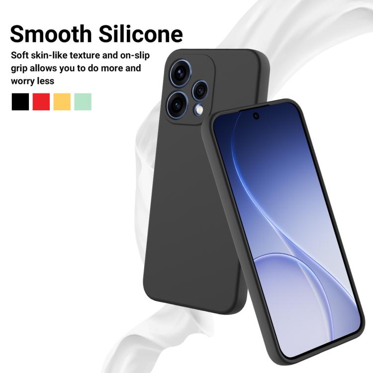 For OPPO Reno15 5G Global Solid Color Liquid Silicone Dropproof Full Coverage Phone Case