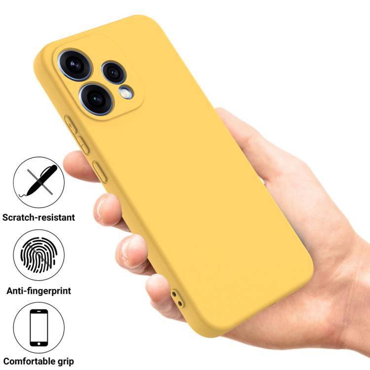 For OPPO Reno15 5G Global Solid Color Liquid Silicone Dropproof Full Coverage Phone Case
