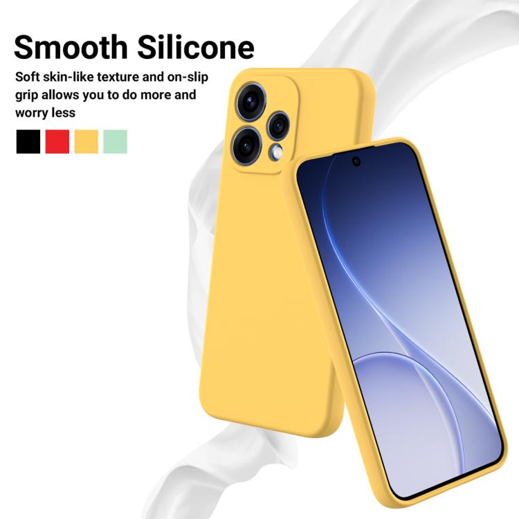 For OPPO Reno15 5G Global Solid Color Liquid Silicone Dropproof Full Coverage Phone Case