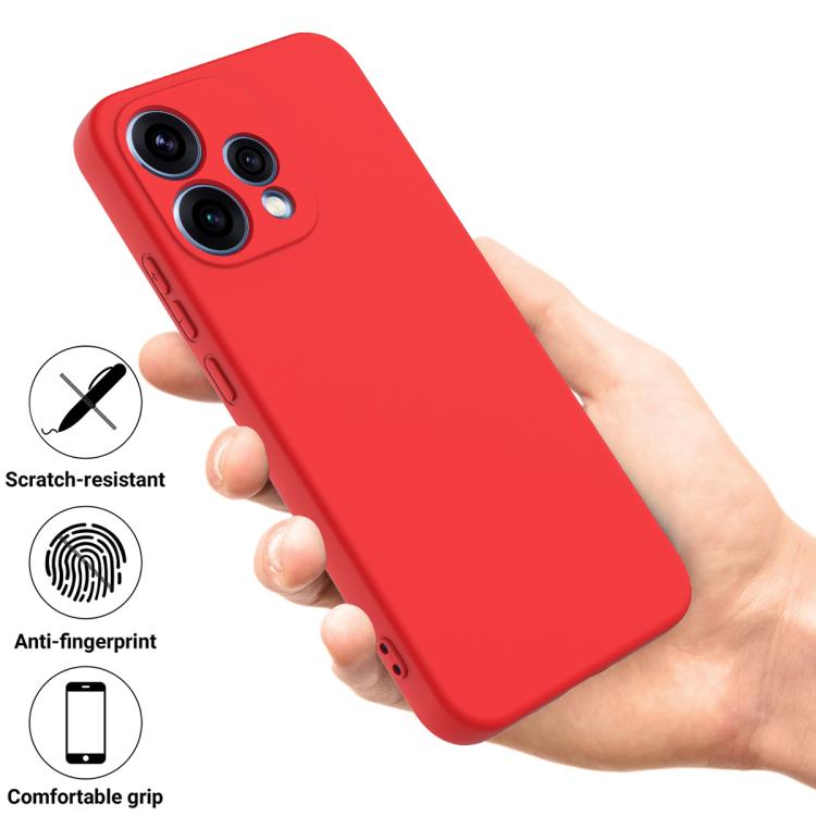 For OPPO Reno15 5G Global Solid Color Liquid Silicone Dropproof Full Coverage Phone Case