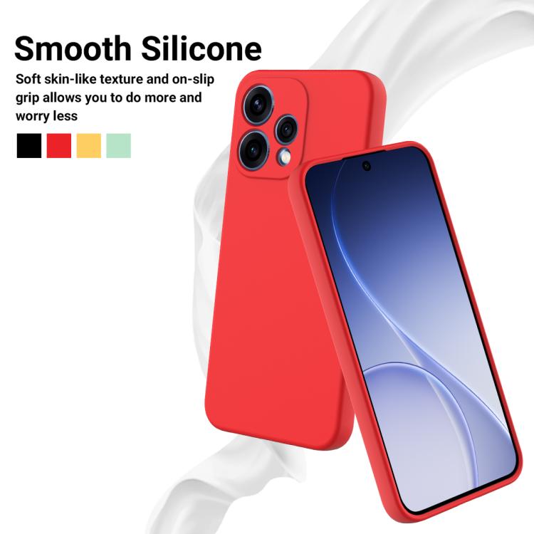 For OPPO Reno15 5G Global Solid Color Liquid Silicone Dropproof Full Coverage Phone Case