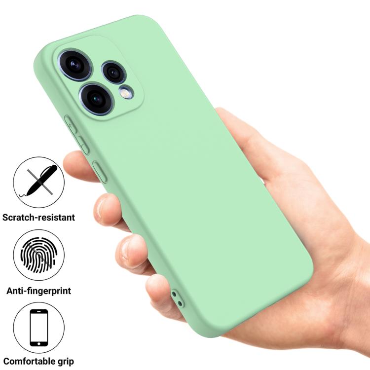 For OPPO Reno15 5G Global Solid Color Liquid Silicone Dropproof Full Coverage Phone Case