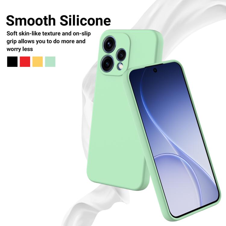 For OPPO Reno15 5G Global Solid Color Liquid Silicone Dropproof Full Coverage Phone Case