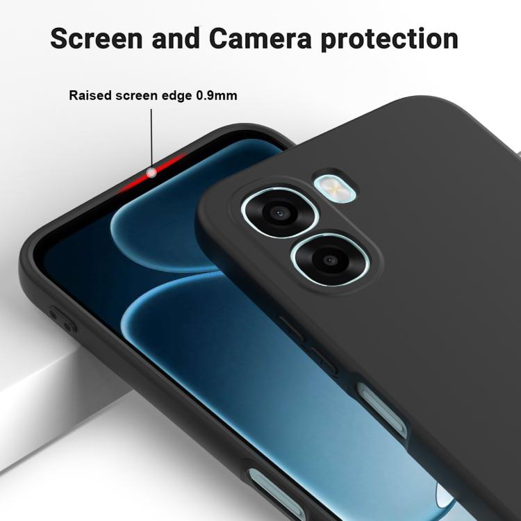 For OPPO A6t 4G / 5G Solid Color Liquid Silicone Dropproof Full Coverage Phone Case