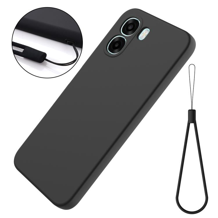 For OPPO A6t 4G / 5G Solid Color Liquid Silicone Dropproof Full Coverage Phone Case