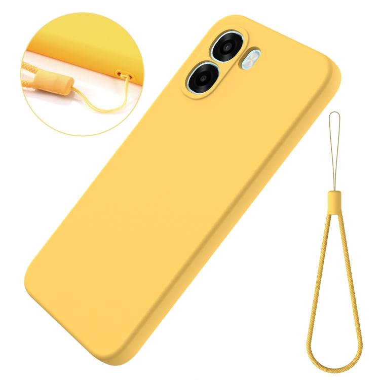 For OPPO A6t 4G / 5G Solid Color Liquid Silicone Dropproof Full Coverage Phone Case