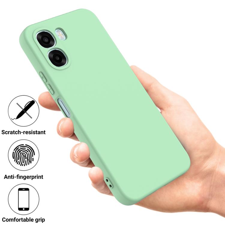 For OPPO A6t 4G / 5G Solid Color Liquid Silicone Dropproof Full Coverage Phone Case