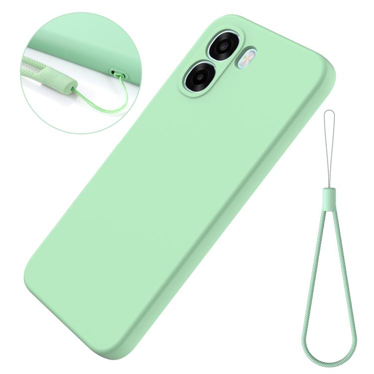 For OPPO A6t 4G / 5G Solid Color Liquid Silicone Dropproof Full Coverage Phone Case