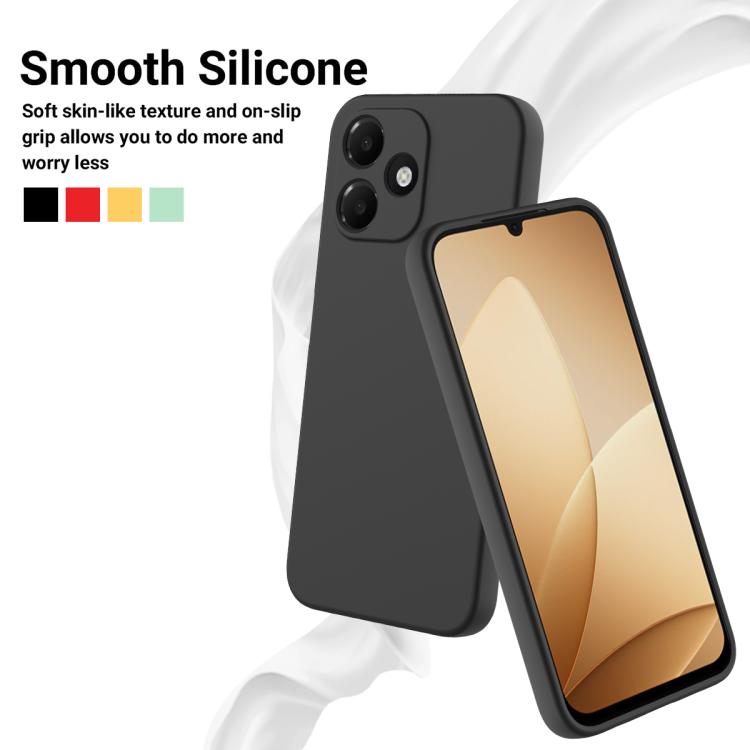 For OPPO A6c 4G Global Solid Color Liquid Silicone Dropproof Full Coverage Phone Case
