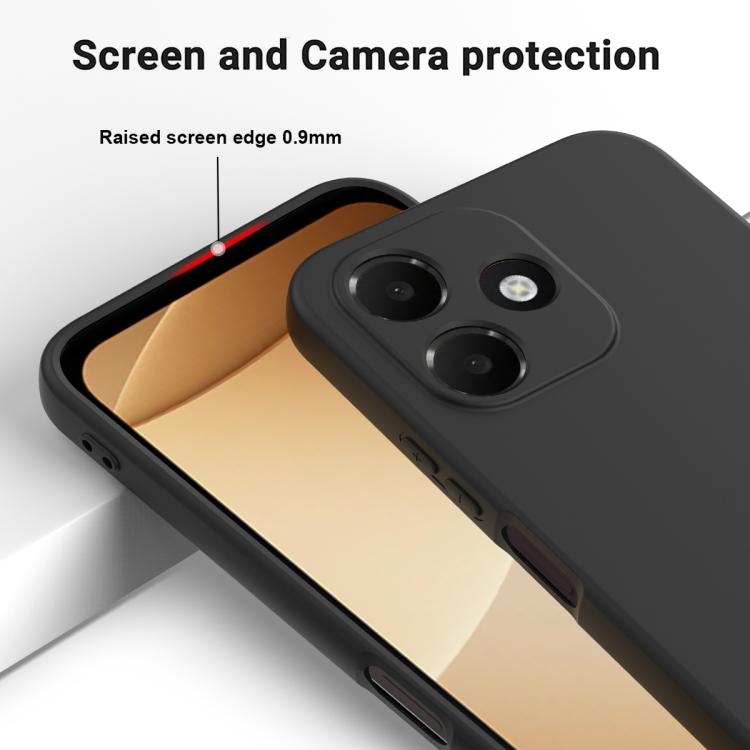 For OPPO A6c 4G Global Solid Color Liquid Silicone Dropproof Full Coverage Phone Case