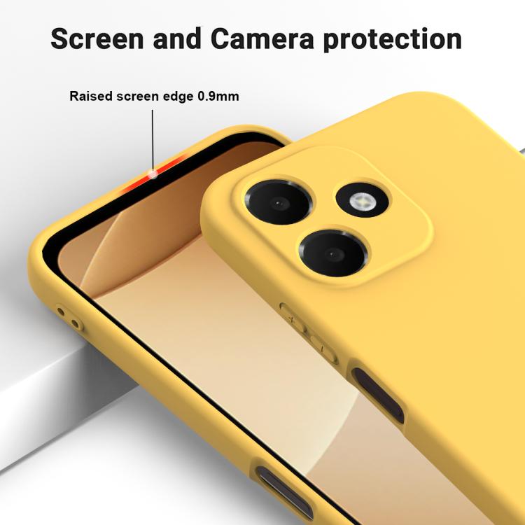 For OPPO A6c 4G Global Solid Color Liquid Silicone Dropproof Full Coverage Phone Case