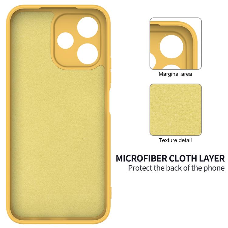 For OPPO A6c 4G Global Solid Color Liquid Silicone Dropproof Full Coverage Phone Case