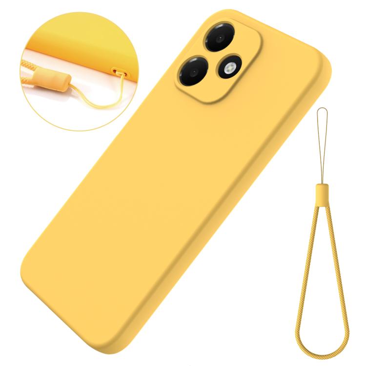 For OPPO A6c 4G Global Solid Color Liquid Silicone Dropproof Full Coverage Phone Case