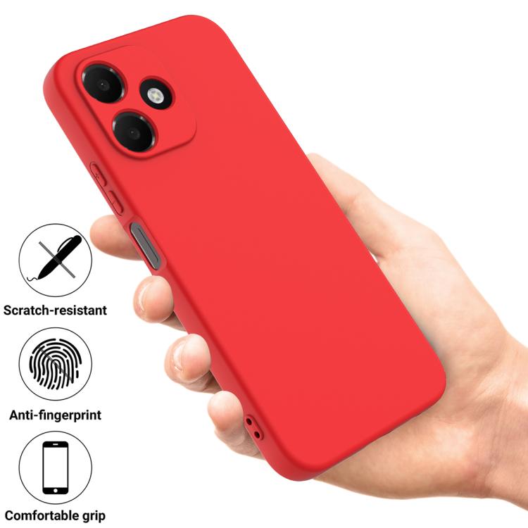 For OPPO A6c 4G Global Solid Color Liquid Silicone Dropproof Full Coverage Phone Case