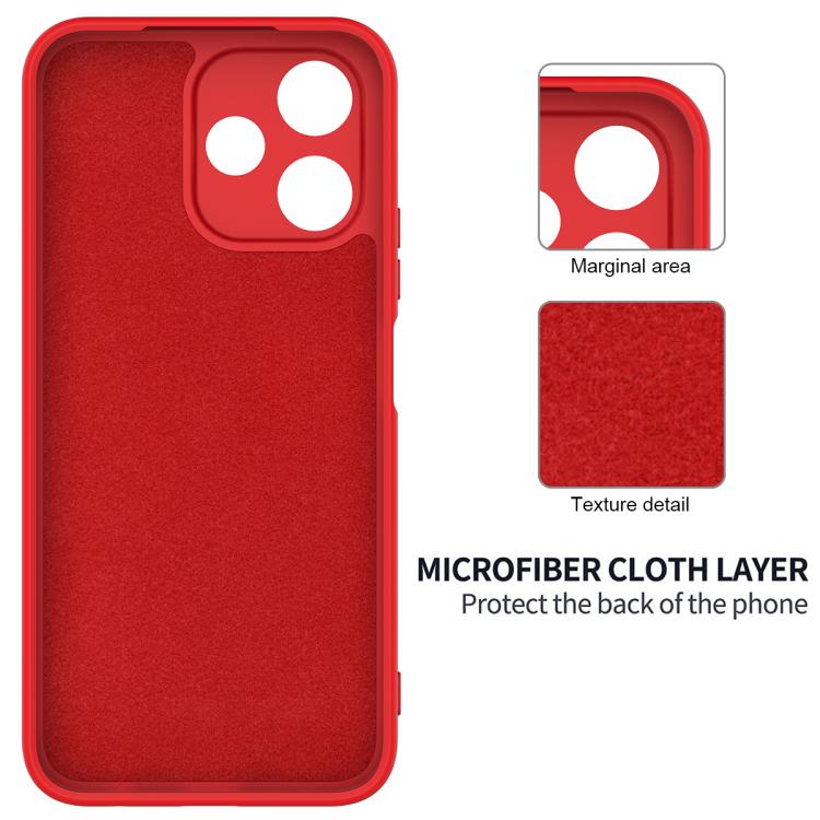 For OPPO A6c 4G Global Solid Color Liquid Silicone Dropproof Full Coverage Phone Case