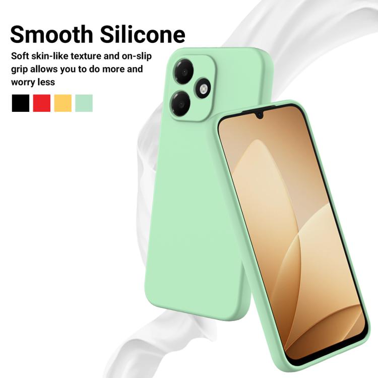 For OPPO A6c 4G Global Solid Color Liquid Silicone Dropproof Full Coverage Phone Case