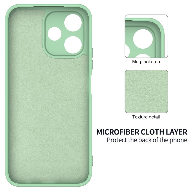 For OPPO A6c 4G Global Solid Color Liquid Silicone Dropproof Full Coverage Phone Case