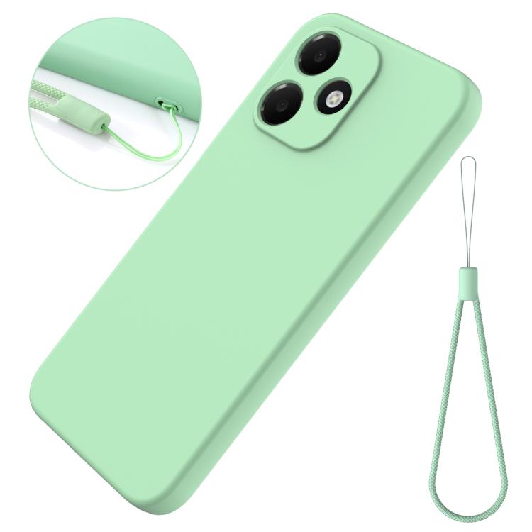 For OPPO A6c 4G Global Solid Color Liquid Silicone Dropproof Full Coverage Phone Case